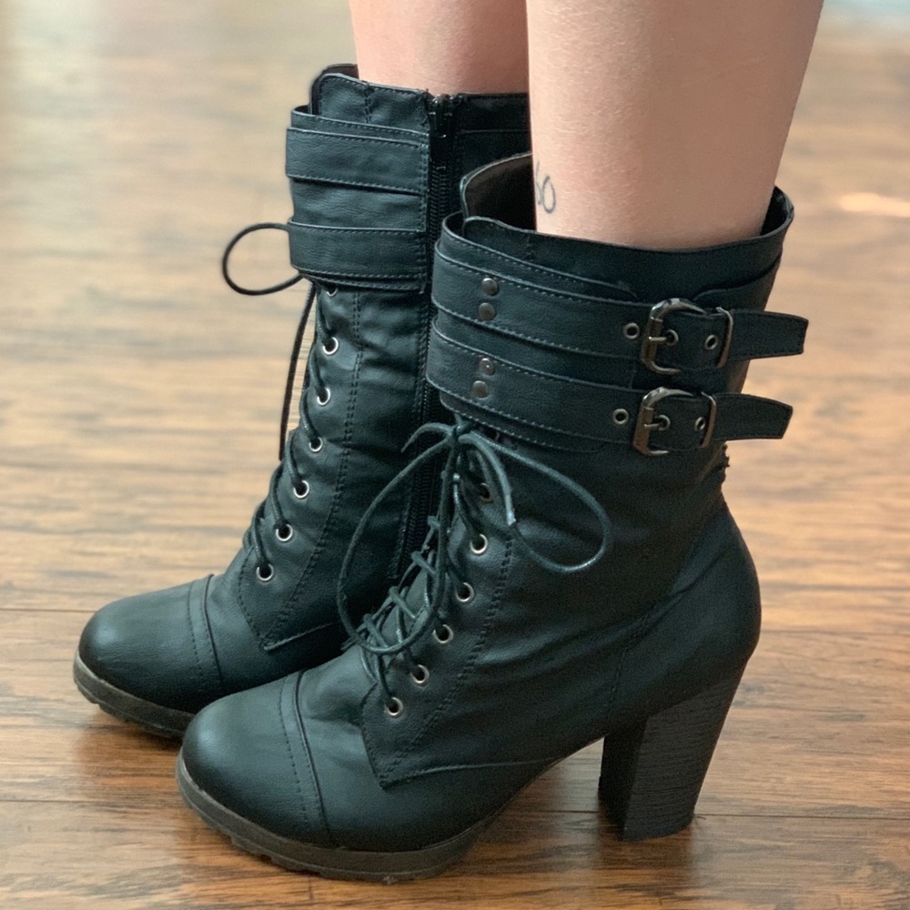 Heeled Lacy Boots